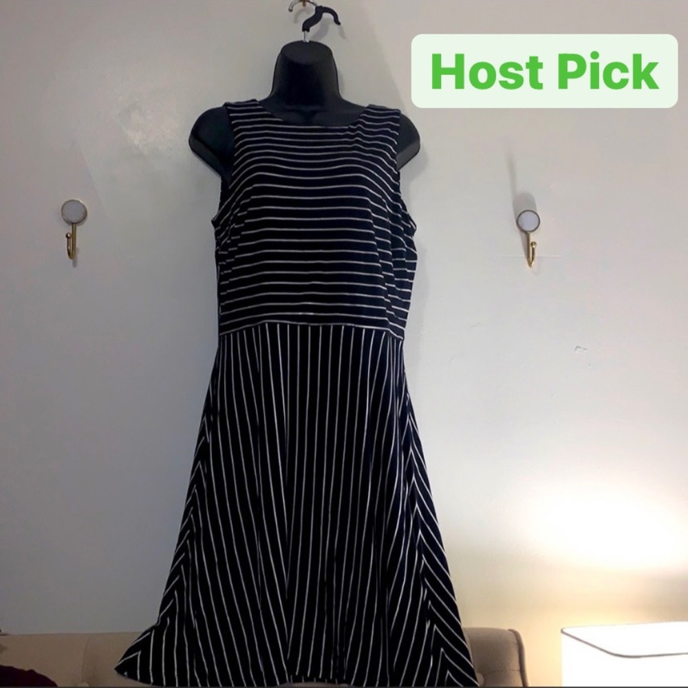 NWT LOFT tank top fit & flare midi dress
